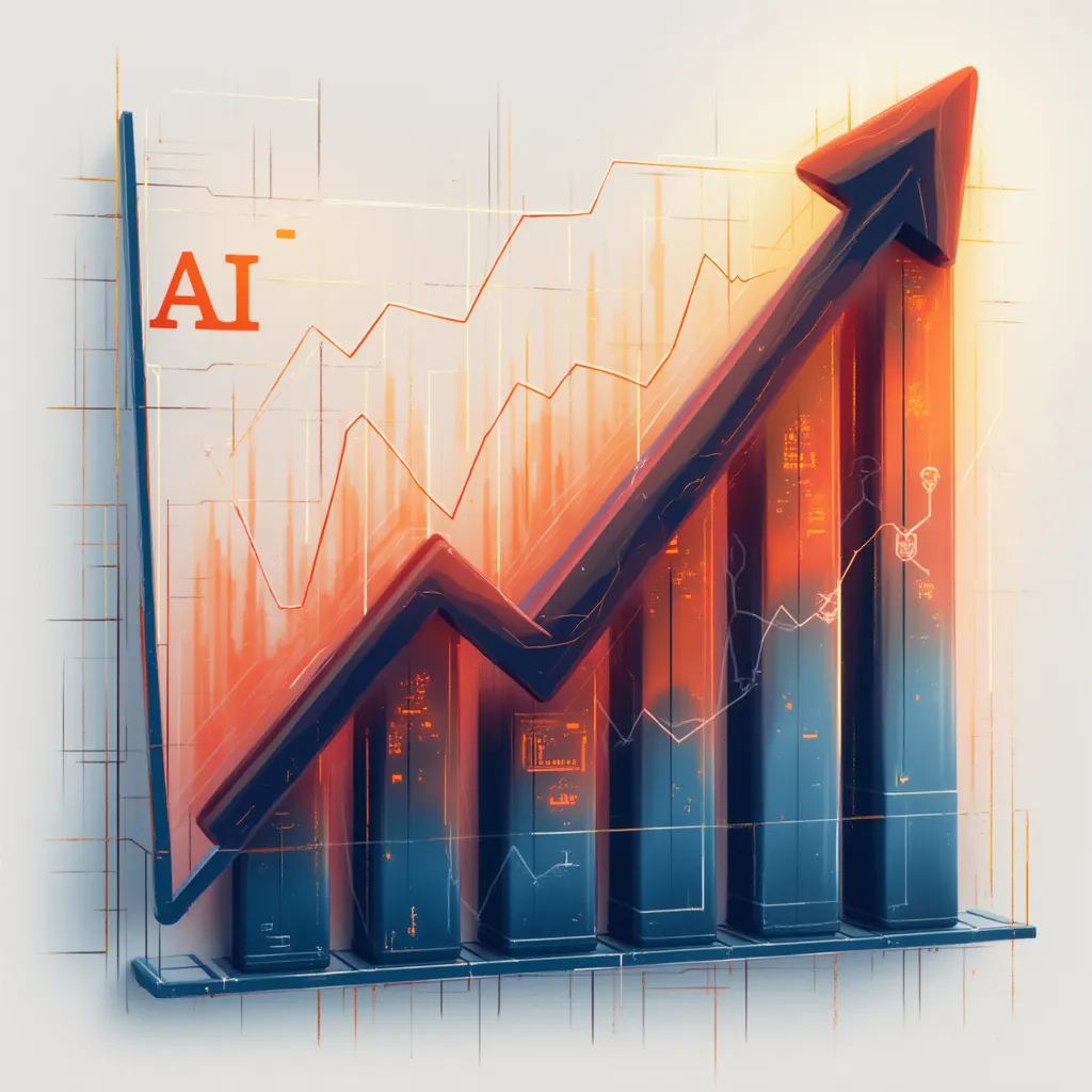 Gráfico de inovação com ícones de IA